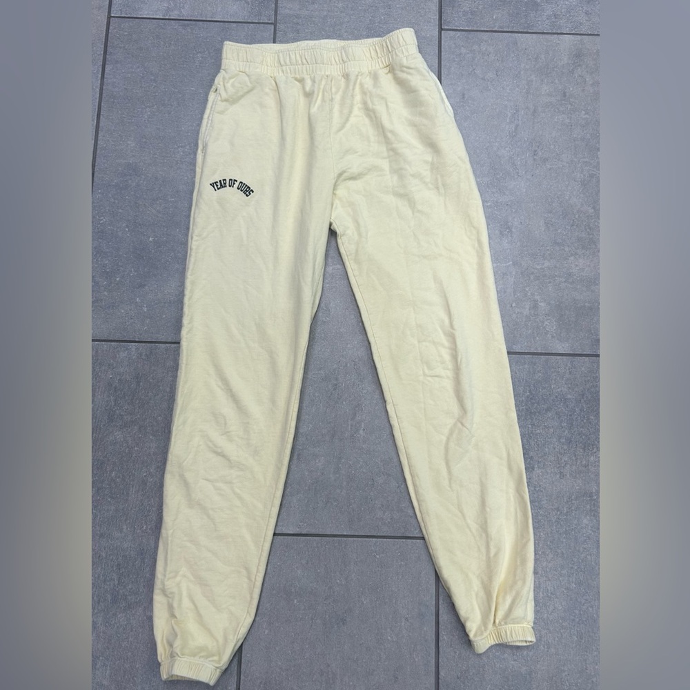 Year of Ours yellow joggers